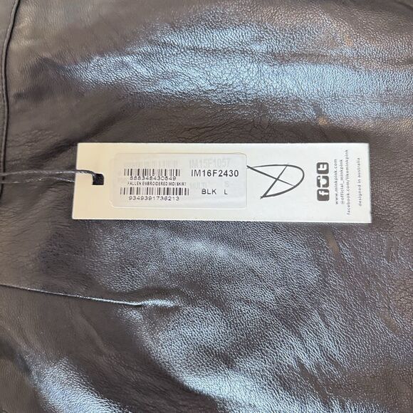 Minkpink Fallen Embroidered Midi Skirt Black, Women’s Large New With Tags - Picture 4 of 8